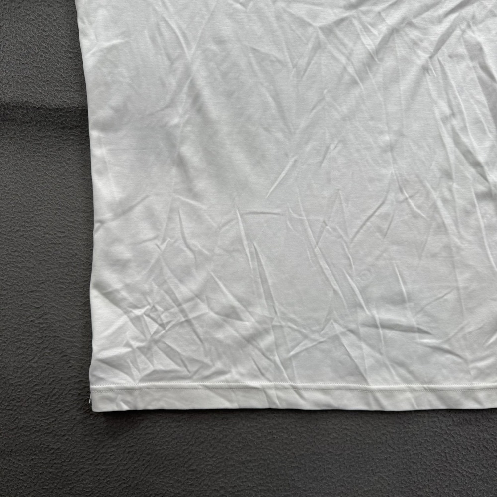 Banana Republic Luxury Touch Polo Shirt Mens Medium White Cotton Contrast Collar - Picture 5 of 10